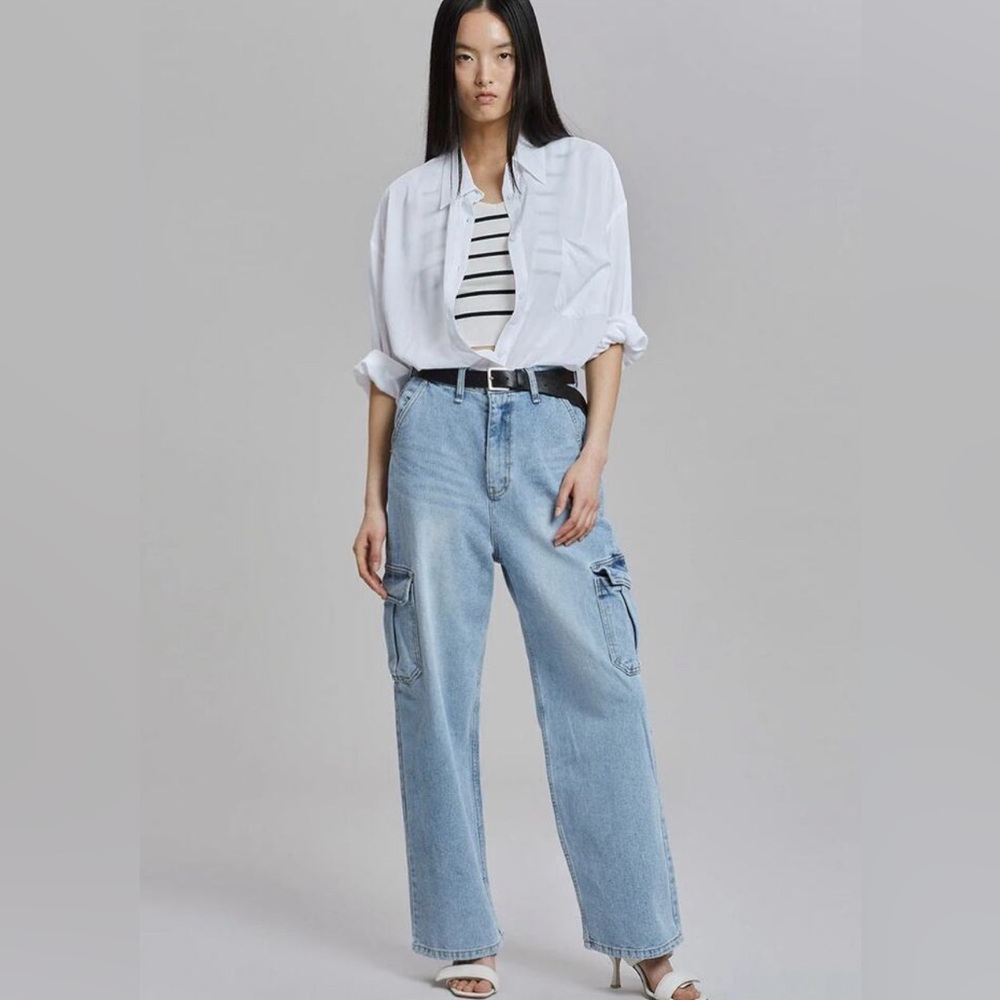 New Frankie Shop Kai Cargo Denim Jeans - Medium EXCELLENT CONDITION